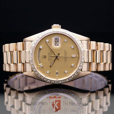 dau rolex gold brillantlünette|Rolex day date gold.